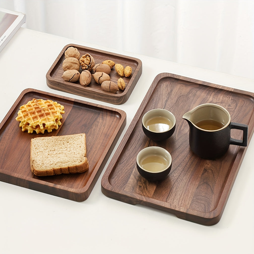 Plateau de service en noyer — 39 x 29 cm