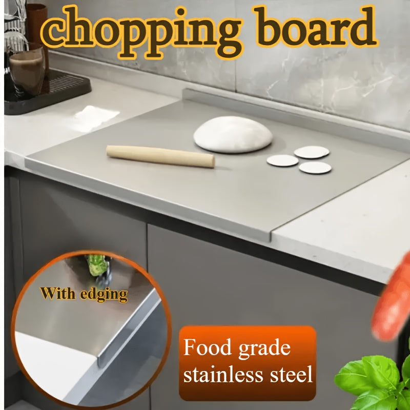 Grande planche à découper en inox antidérapante — 50 x 40 cm — modèle 1
