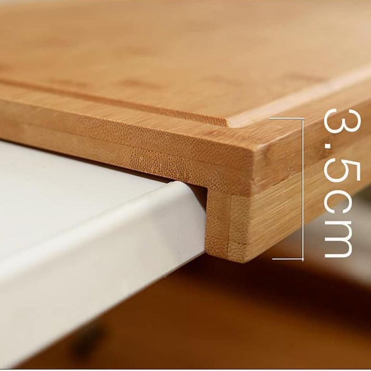 Planche à découper en bambou à rainure à jus — 38 x 26,5 cm
