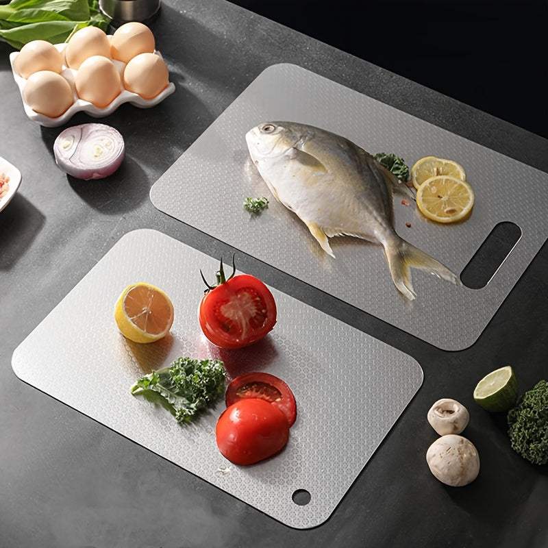 Grande planche à découper en inox réversible — 46 x 30 cm — modèle 2