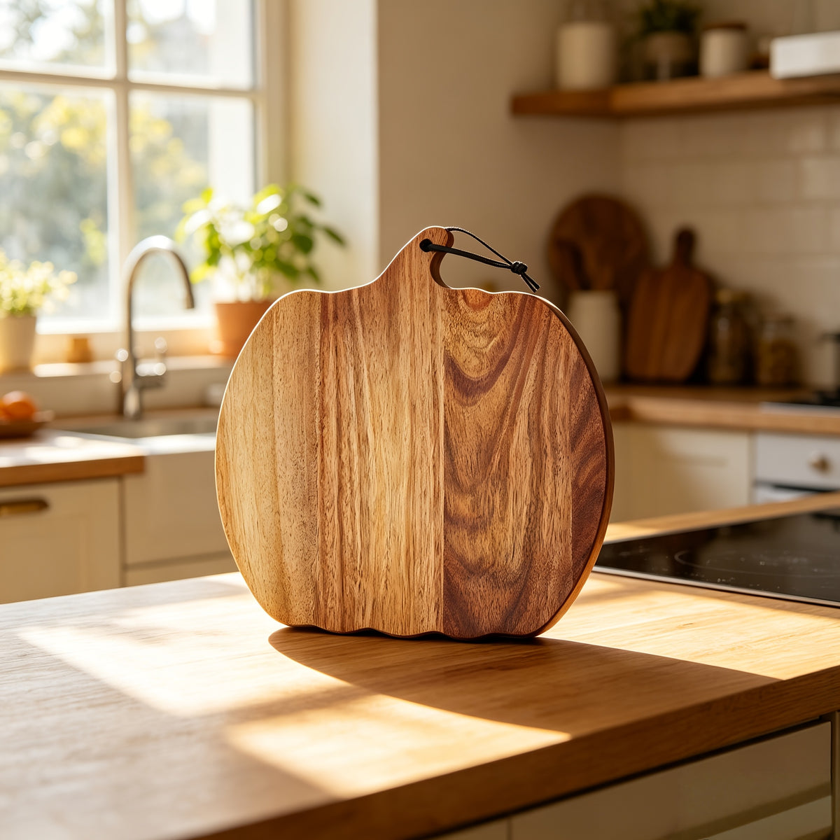 Planche à découper en acacia — 30 cm de diamètre
