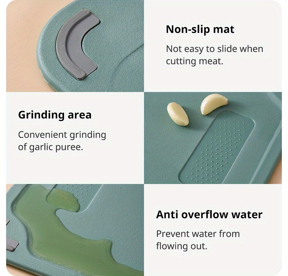 Planche à découper en inox à rainure à jus antidérapante pour professionnelle