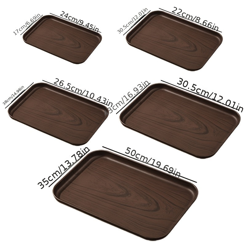 Plateau de service en plastique — lot de 5