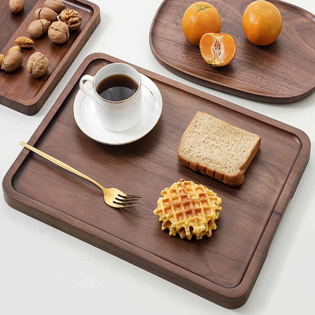 Plateau de service en noyer — 39 x 29 cm