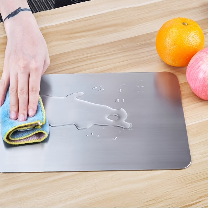 Grande planche à découper en inox réversible — 46 x 30 cm — modèle 2