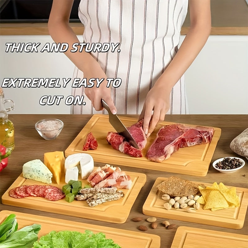 Planche à découper en bambou pour viande et poisson — lot de 3