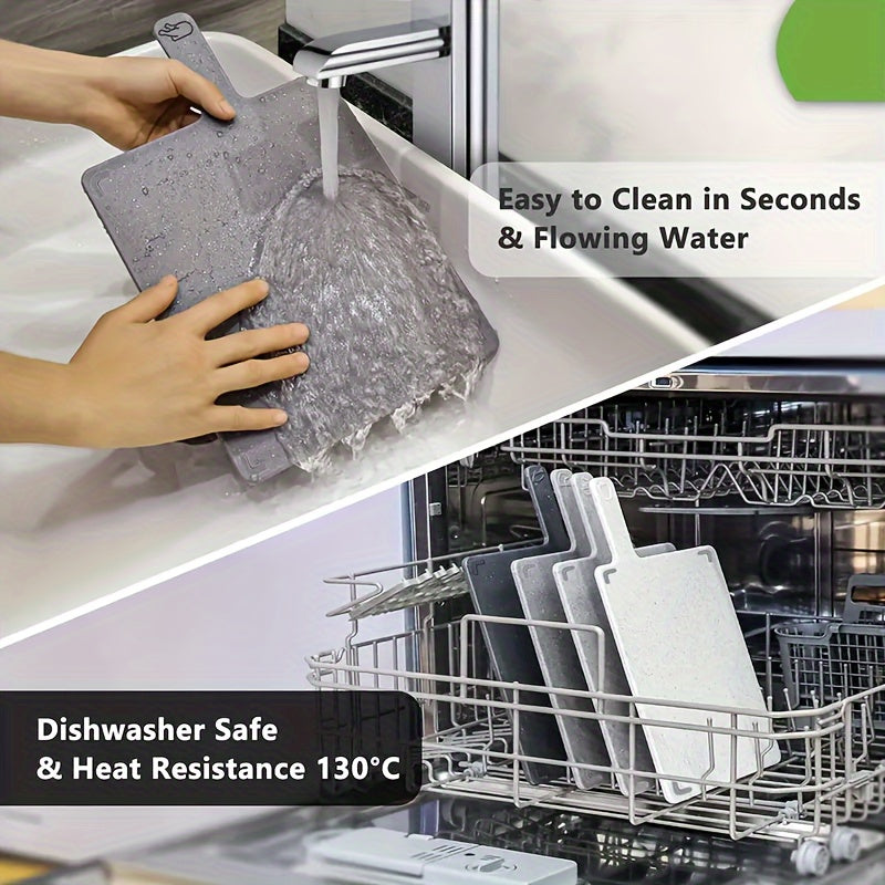 Planche à découper en plastique avec support — lot de 4