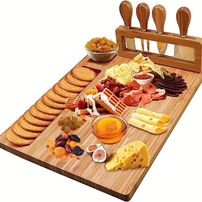Plateau à fromage en bambou de Noël