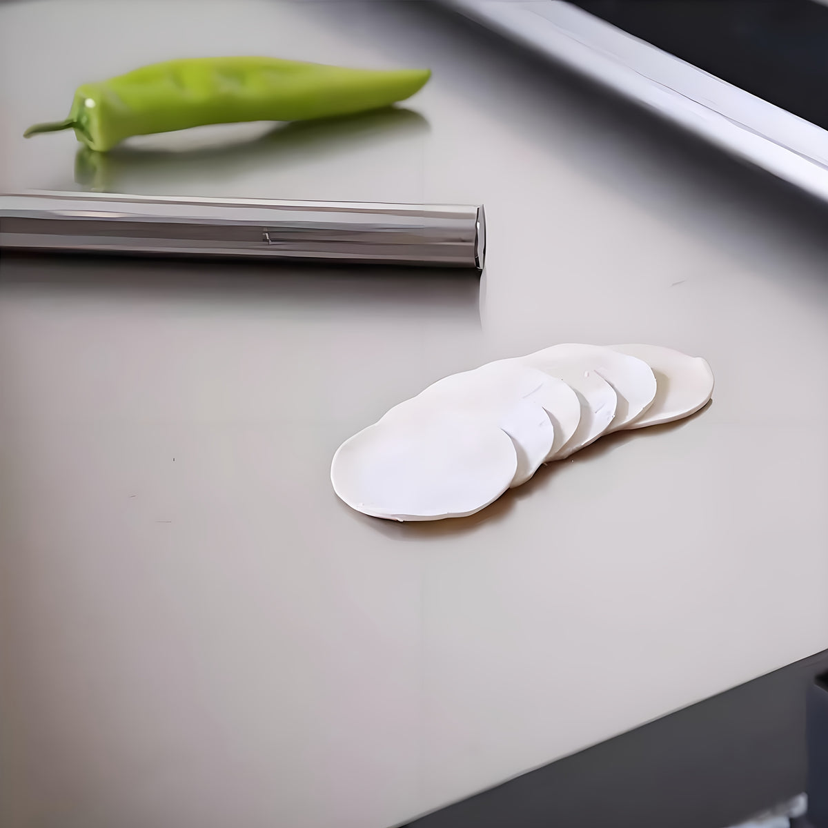 Grande planche à découper en inox antidérapante — 50 x 40 cm — modèle 2