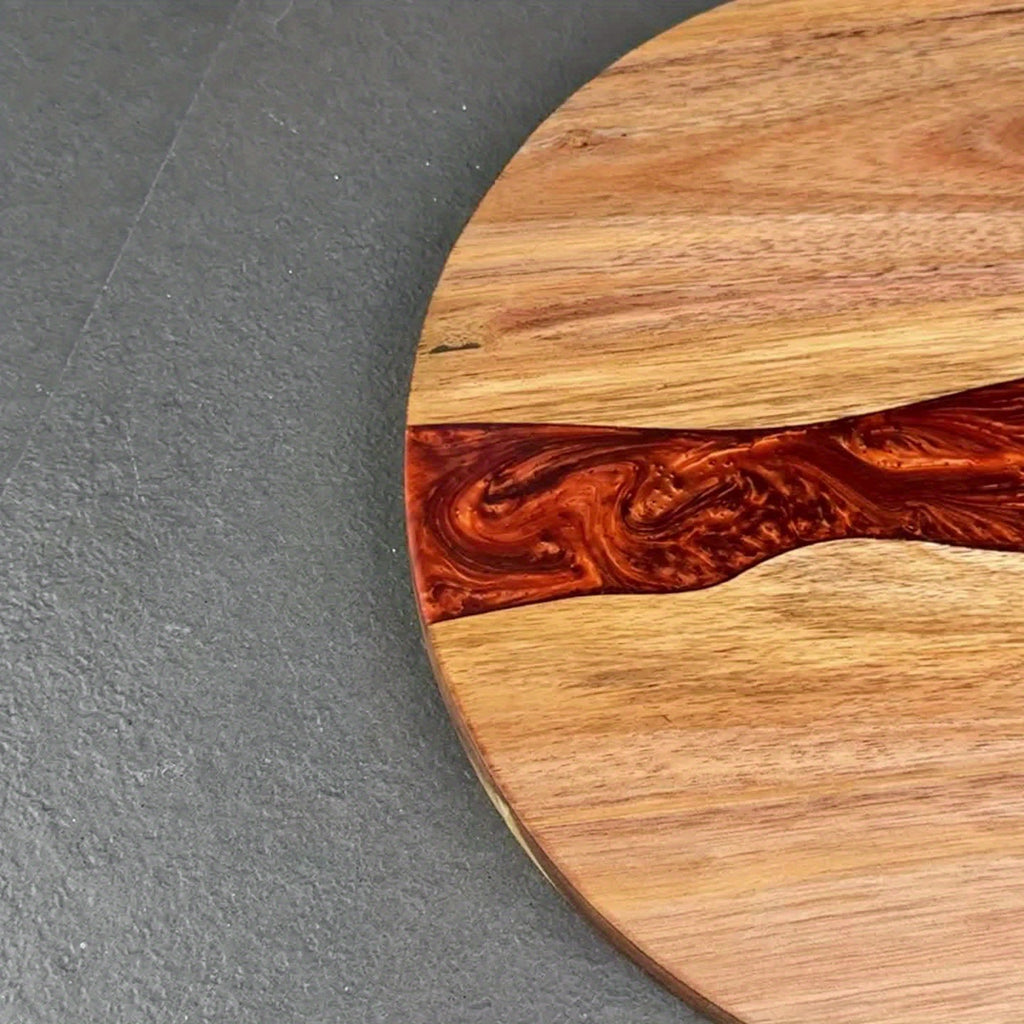 Petite planche à découper ronde en acacia — 25 cm de diamètre