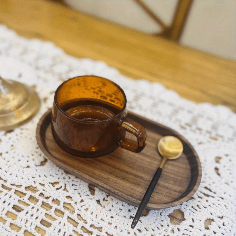 Plateau de service ovale en acacia