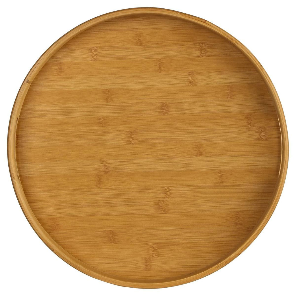 Plateau de service rond en bambou — 40 cm de diamètre