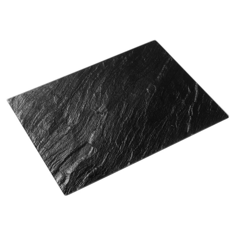 Planche à découper en verre pour le service noire — 40 x 30 cm