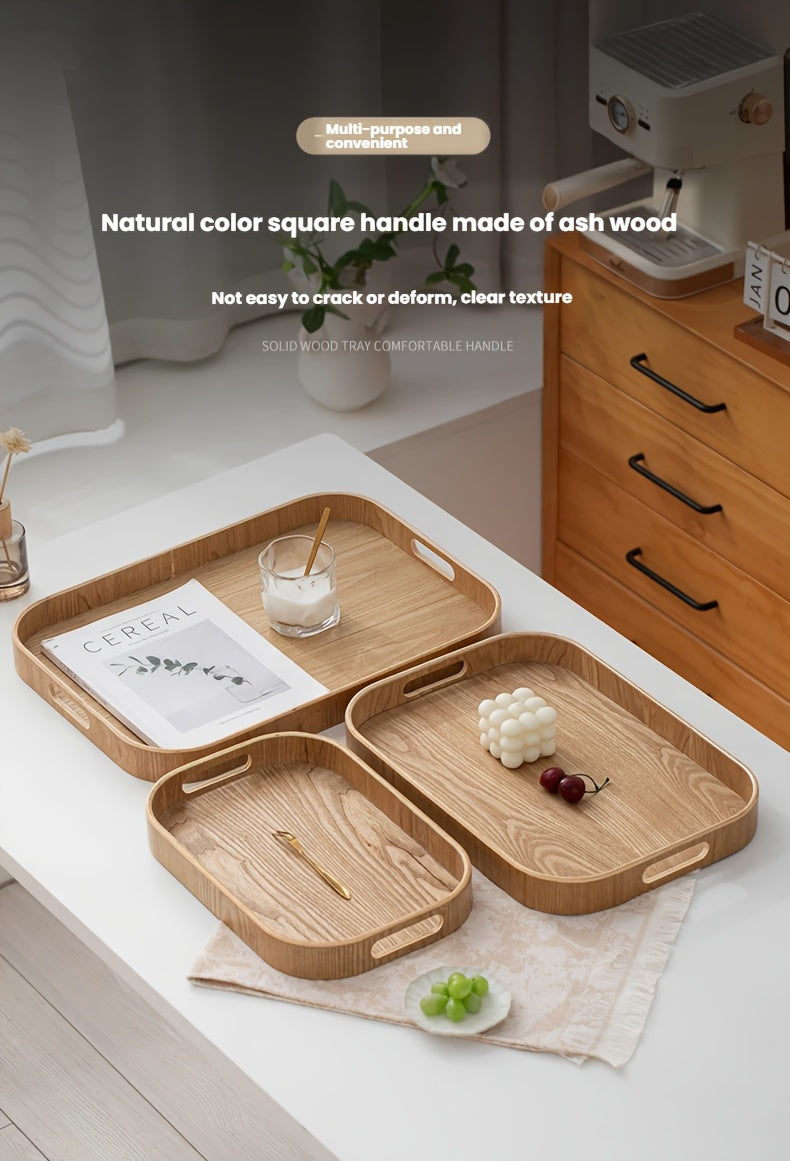 Plateau décoratif en bois avec support